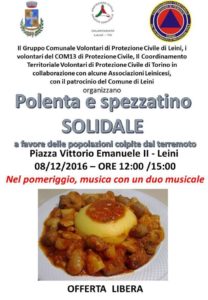 Polenta e spezzatino solidale