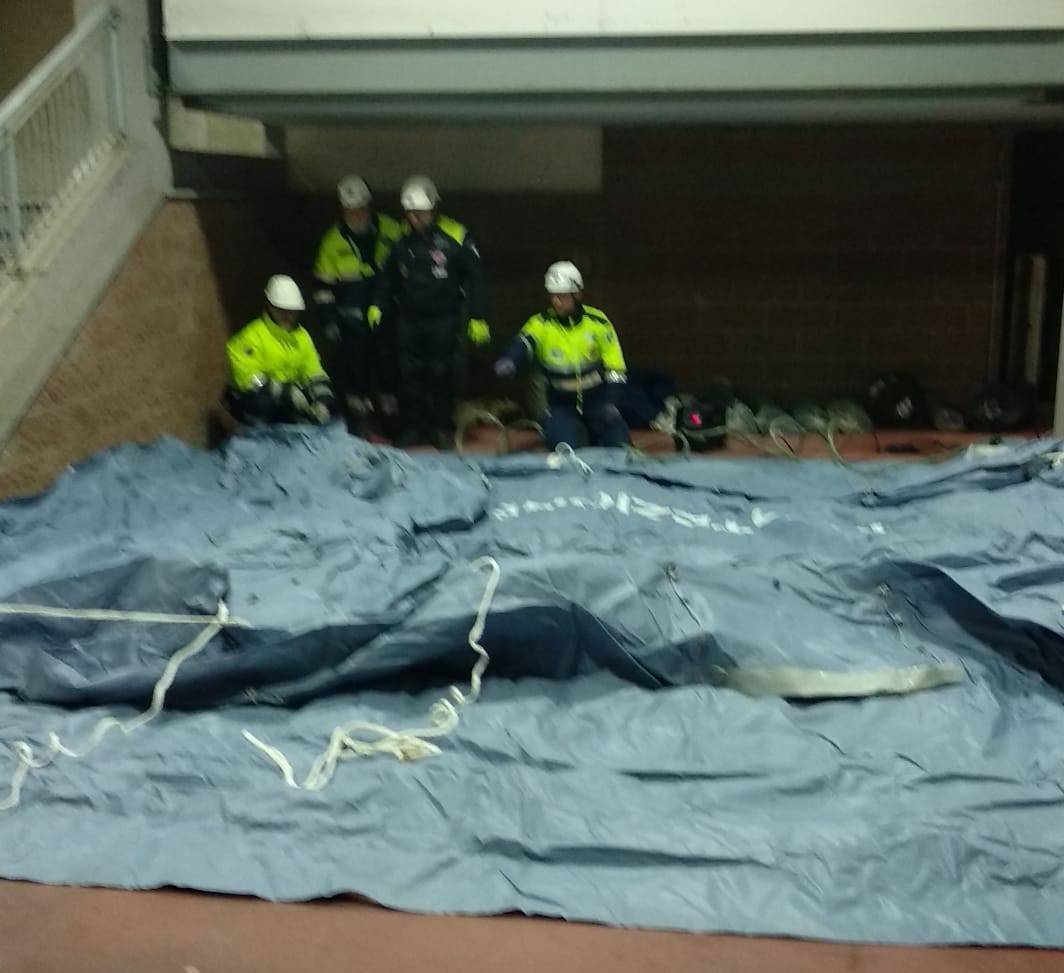 Radio soccorso è impegnato nel montaggio delle tende pre-triage al C.T.O. di Torino